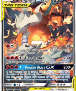 2019 Pokemon Sun & Moon Promo Reshiram &Charizard GX SM201 Ultra Rare LP